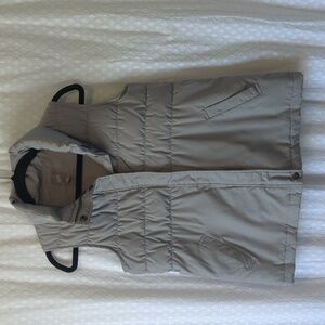 J.Jill Grey Down Puffer Vest, XS Petite